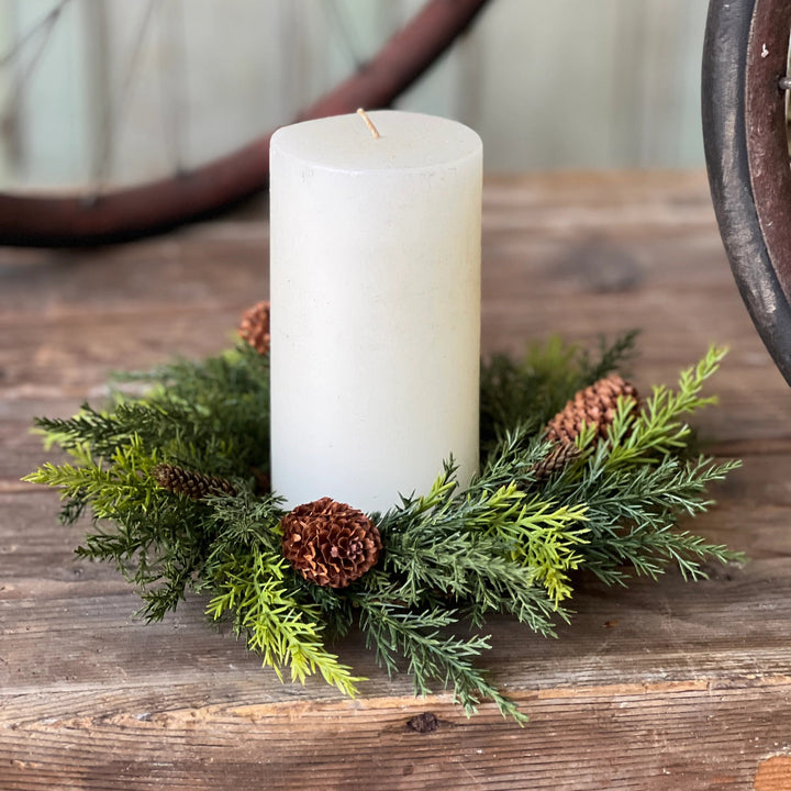 Prickly Pine & Cone Candle Ring