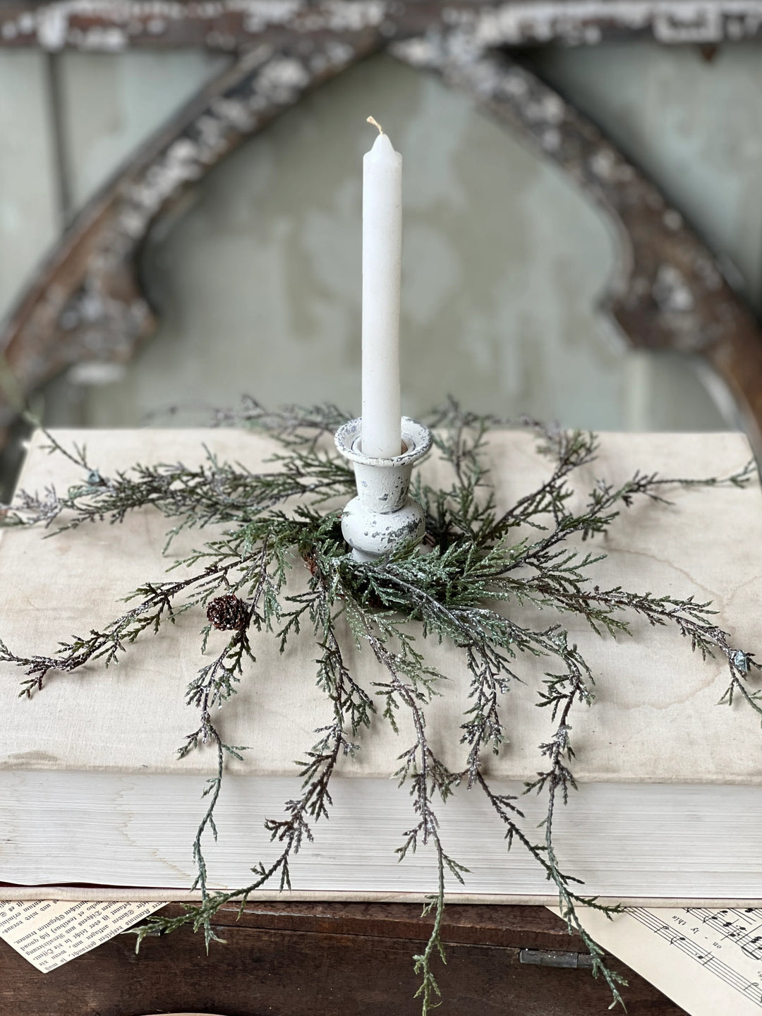 Weeping Cedar Candle Ring