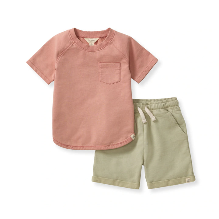 Burt's Bees Acid Wash Tee & Shorts Set