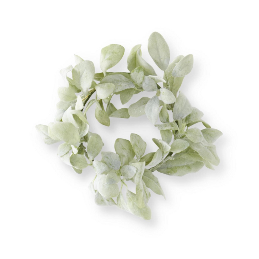 Green leafy wreath on a white background