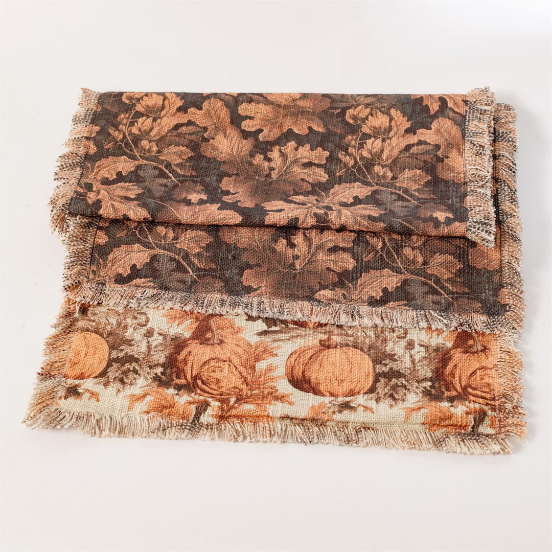 Leaves & Pumpkins Reversible Table Runner