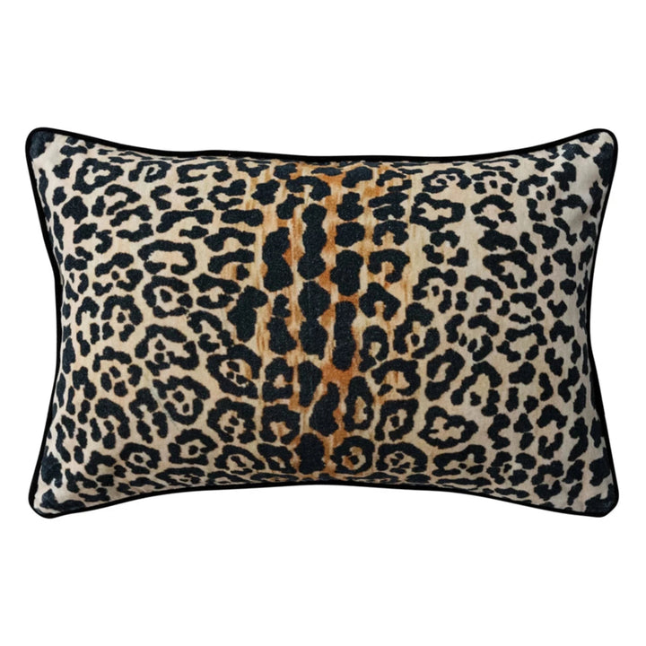 Leopard Print Velvet Accent Pillow