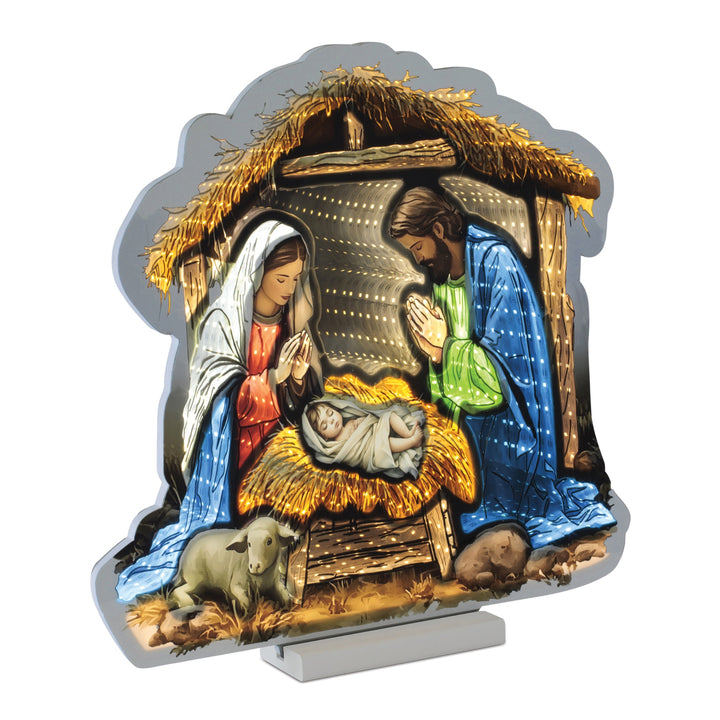 Lighted Nativity Infinity Mirror