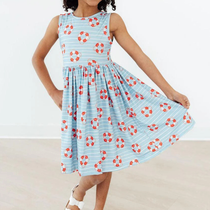 Little Lifeguard Girl's Tank Twirl Dress