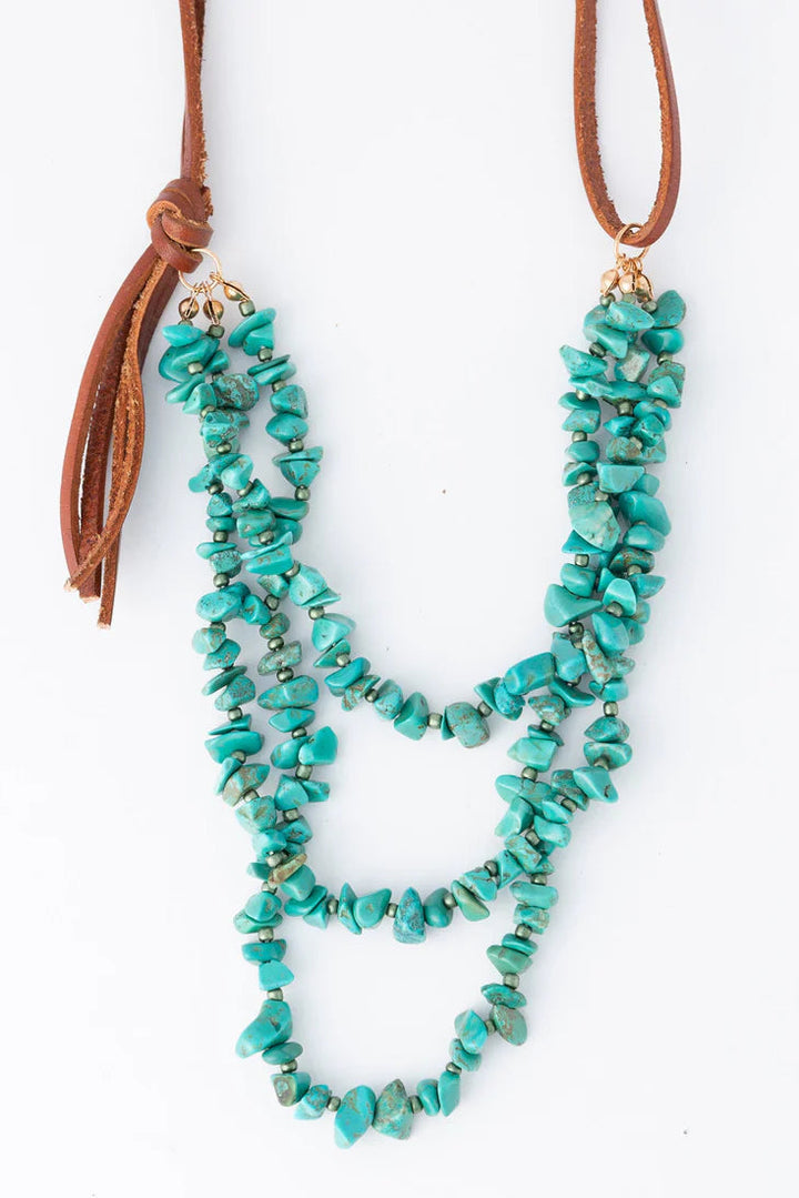 Lorelei Leather Multi Row Necklace