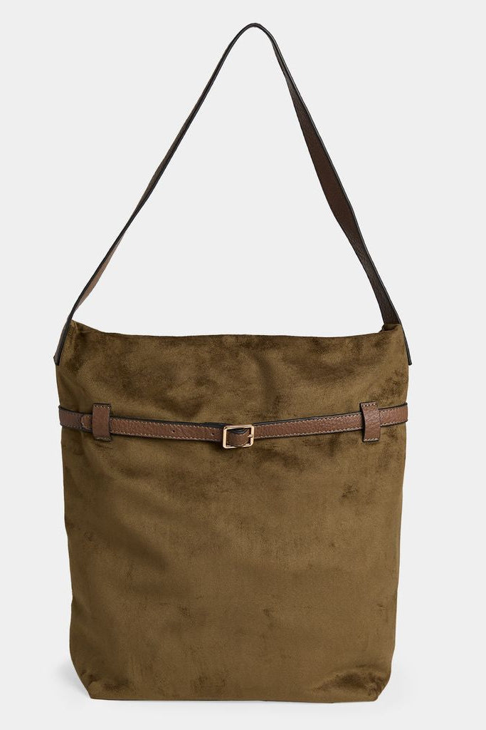 Faux Suede Bucket Bag