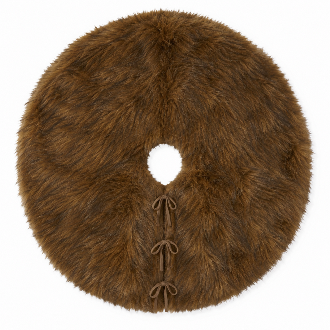 Lush Brown Faux Fur Tree Skirt