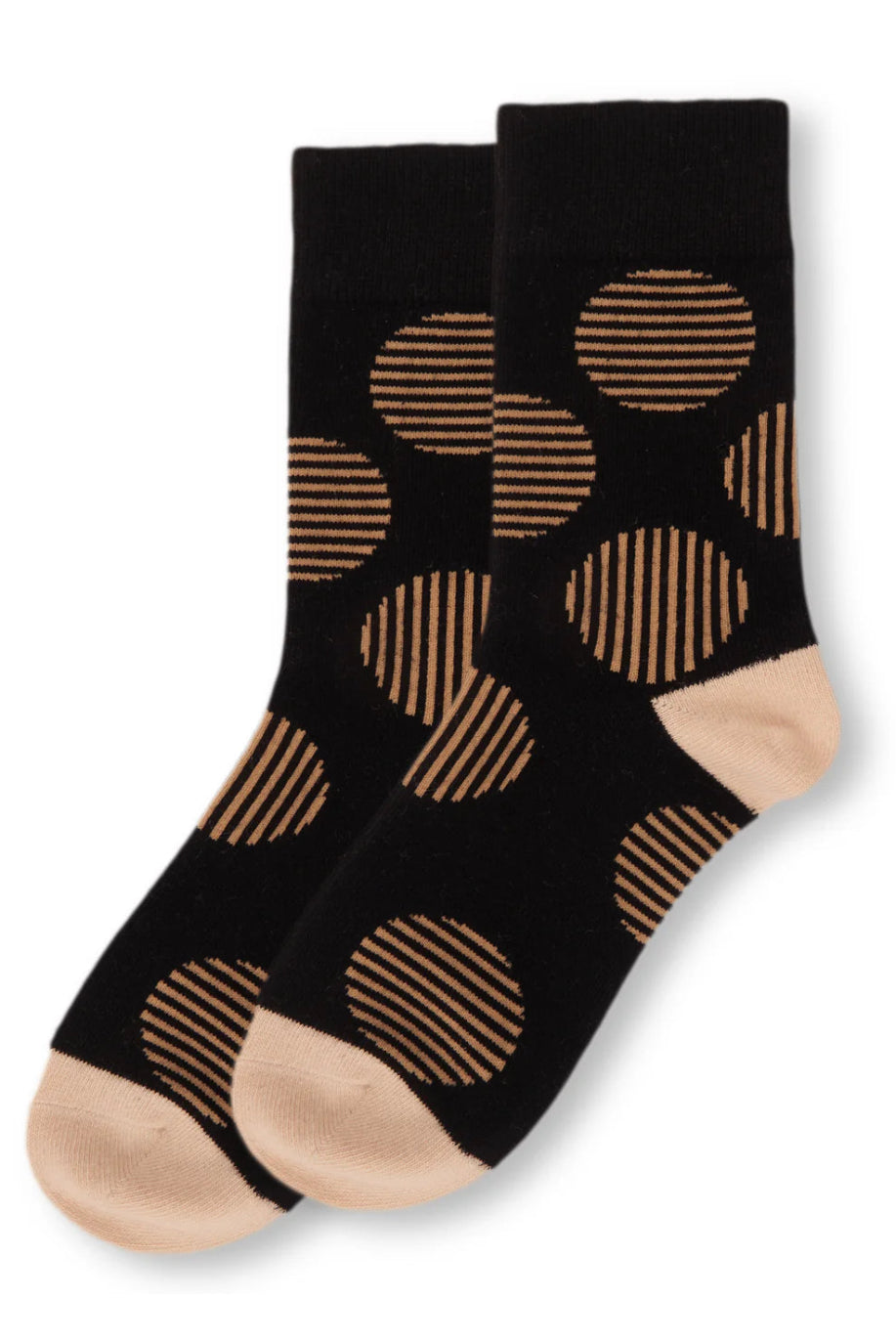 Retro Striped Circle Socks