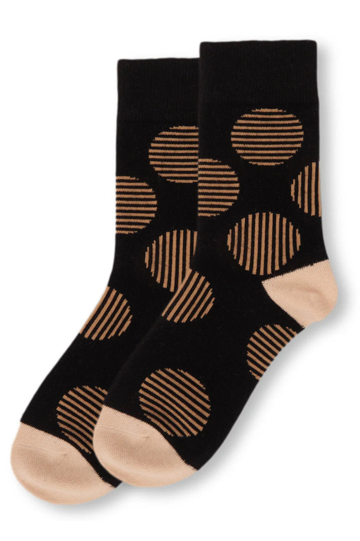 Retro Striped Circle Socks