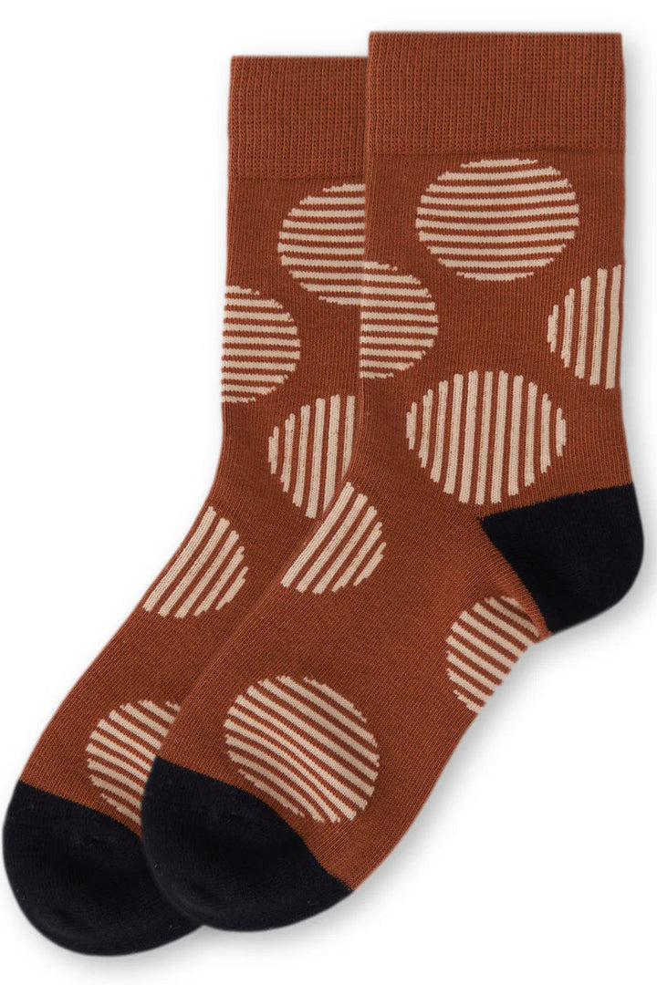 Retro Striped Circle Socks