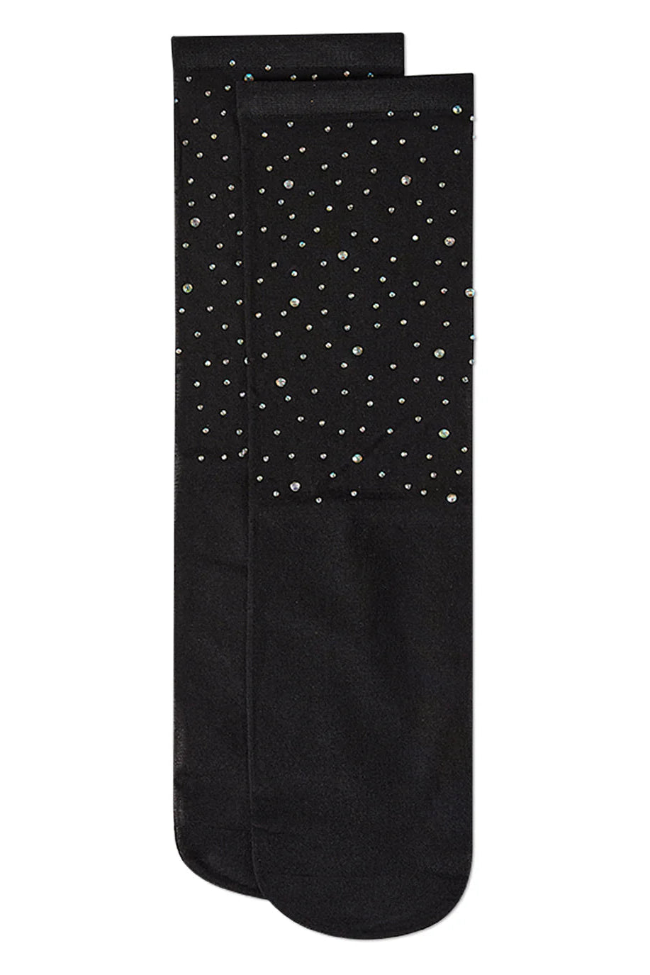 Rhinestone Studded Sheer Crew Sock