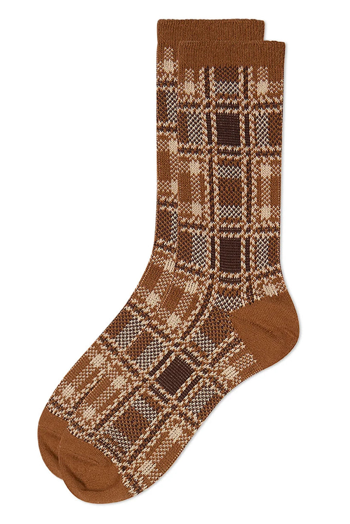 Preppy Plaid Crew Sock