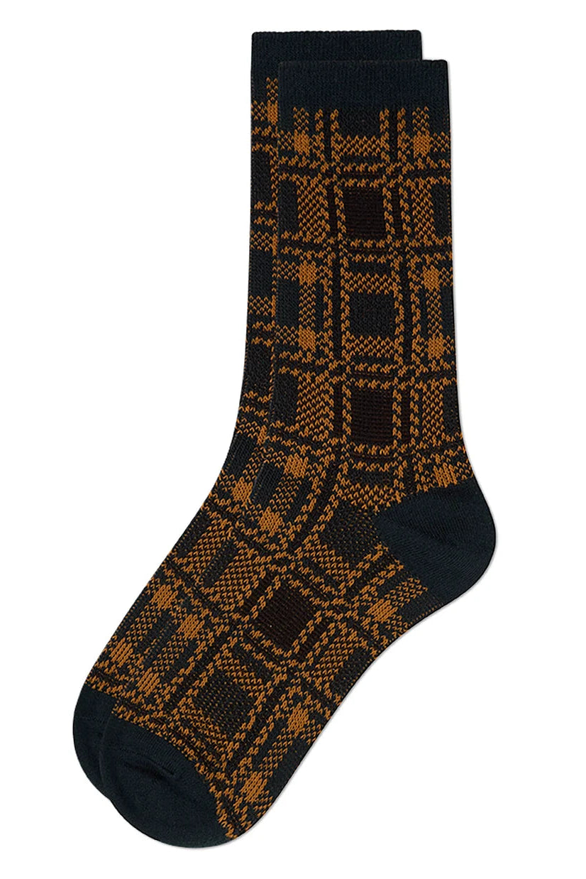 Preppy Plaid Crew Sock