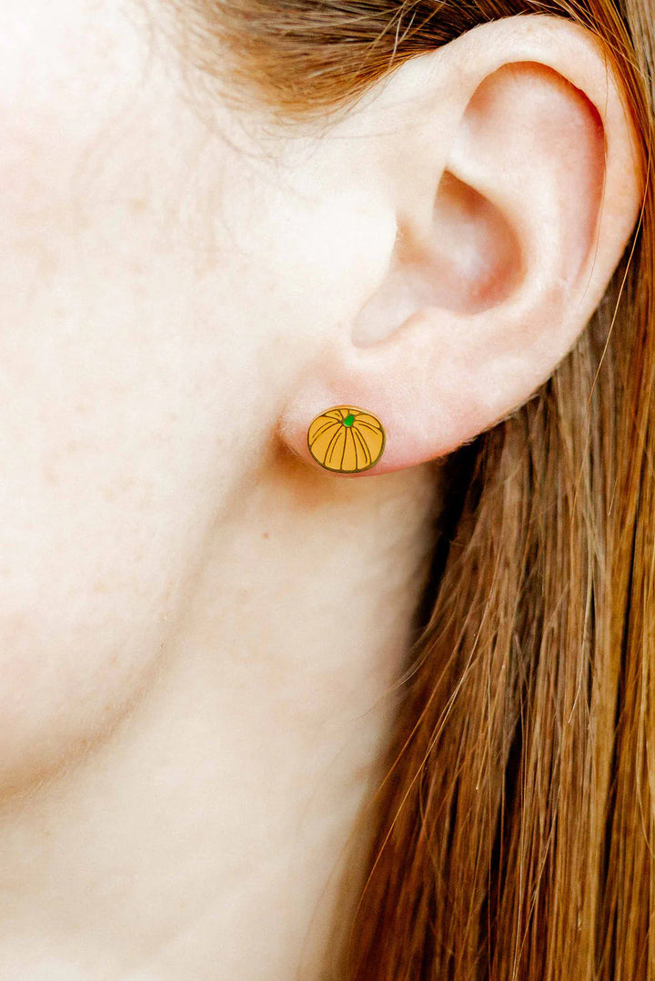 Linny Co Pumpkin Screw Back Studs