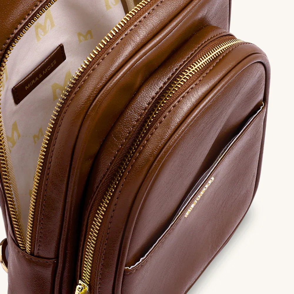 Mira & Moss Hayley Shiny Chocolate Brown Fanny Bag