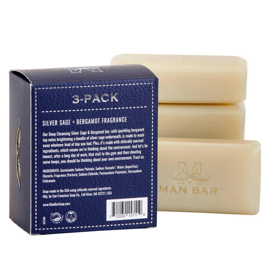 Silver Sage & Bergamot Mini Man Bar Pack