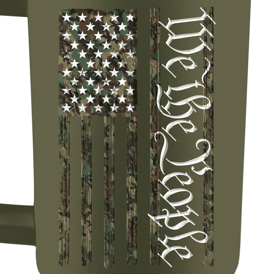 We The People Camo Flag Tumbler & Straw