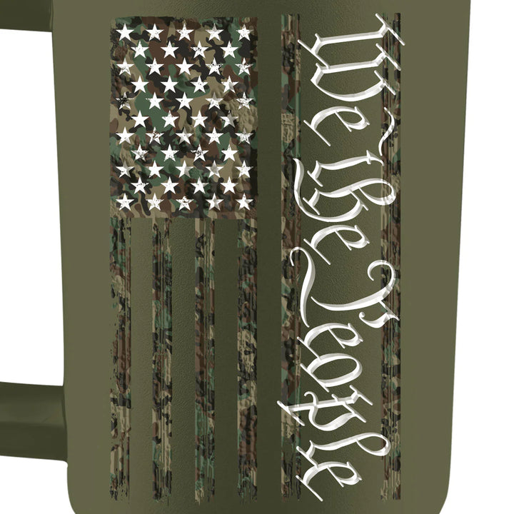 We The People Camo Flag Tumbler & Straw