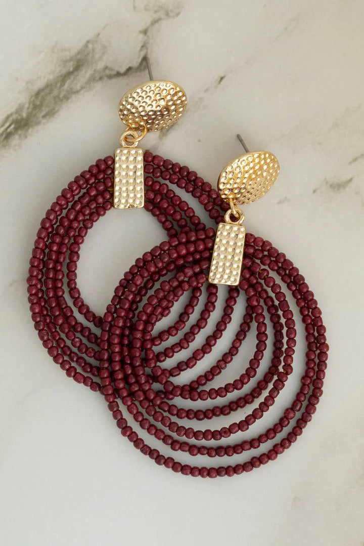 Marise Hoop Seed Bead Earrings
