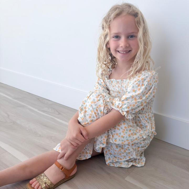 Marvelous Marigolds Girl's Smocked Ruffle Dress