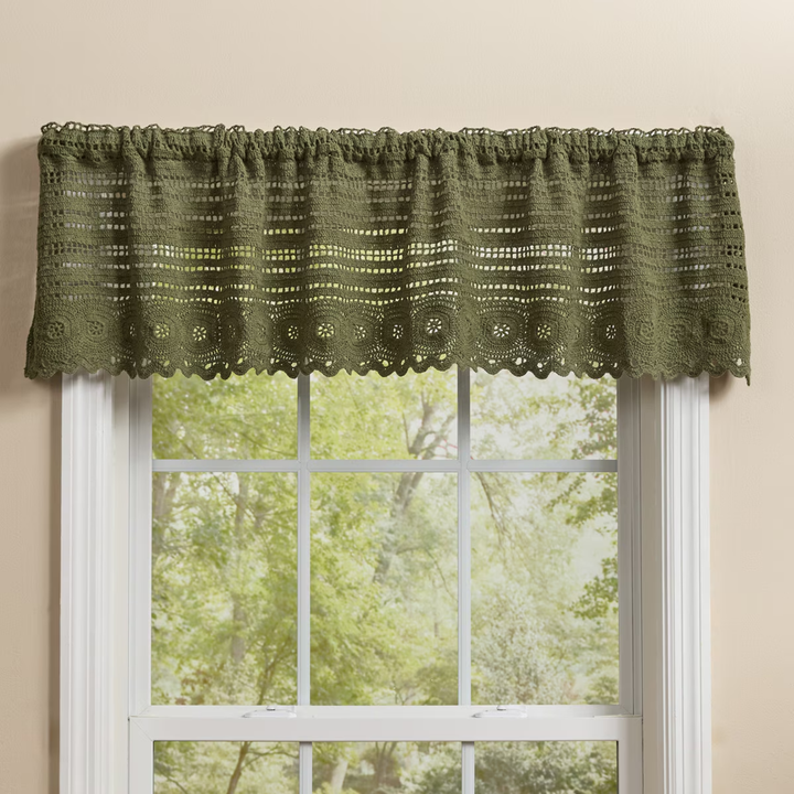 Matcha Green Crochet Valance