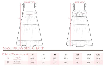 Patriotic Petals Girl's Ruffle Maxi Dress