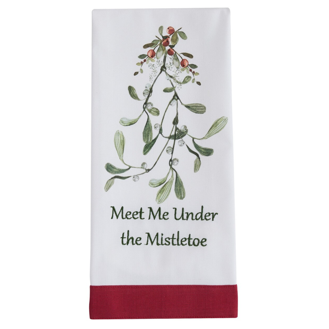 Meet Me Under The Mistletoe Dishtowel