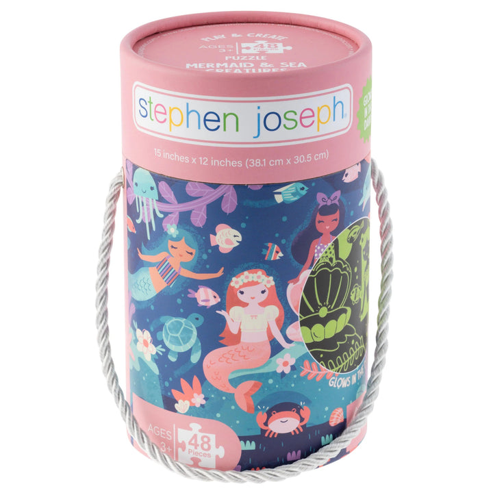 Stephen Joseph puzzle packaging with mermaid design on a white background