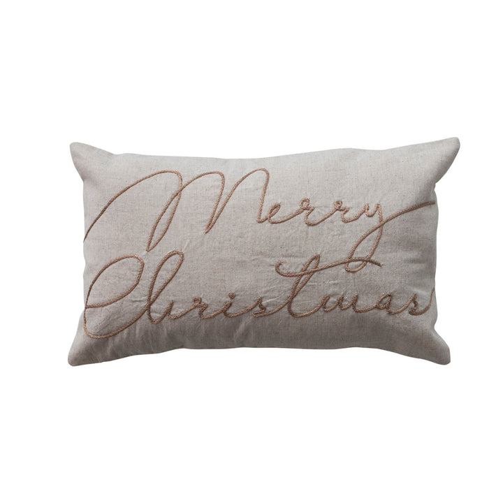 Merry Christmas Cursive Script Pillow