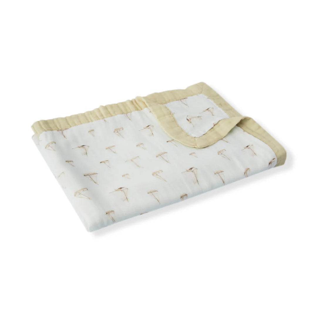 Baby blanket with light pattern on a white background