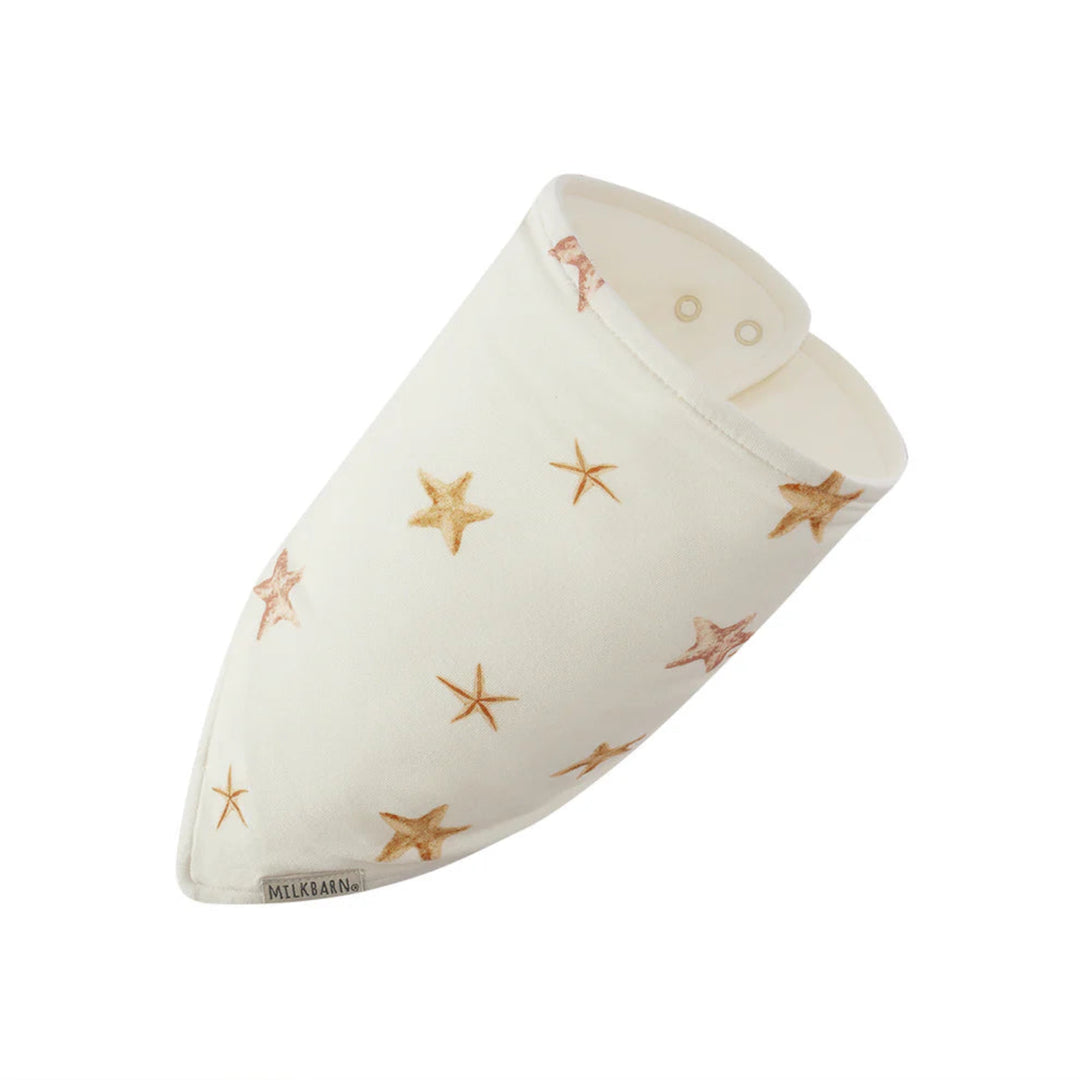 Baby bottle cover with starfish pattern on a white background