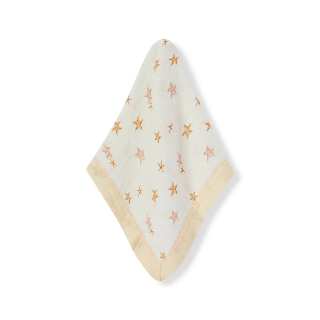 Baby blanket with star pattern on a white background