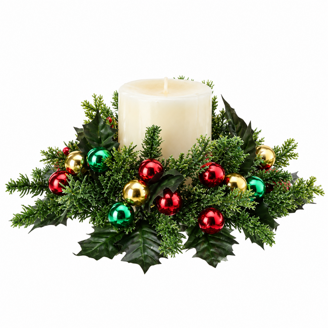 Ming Pine Ornament Ball Candle Ring
