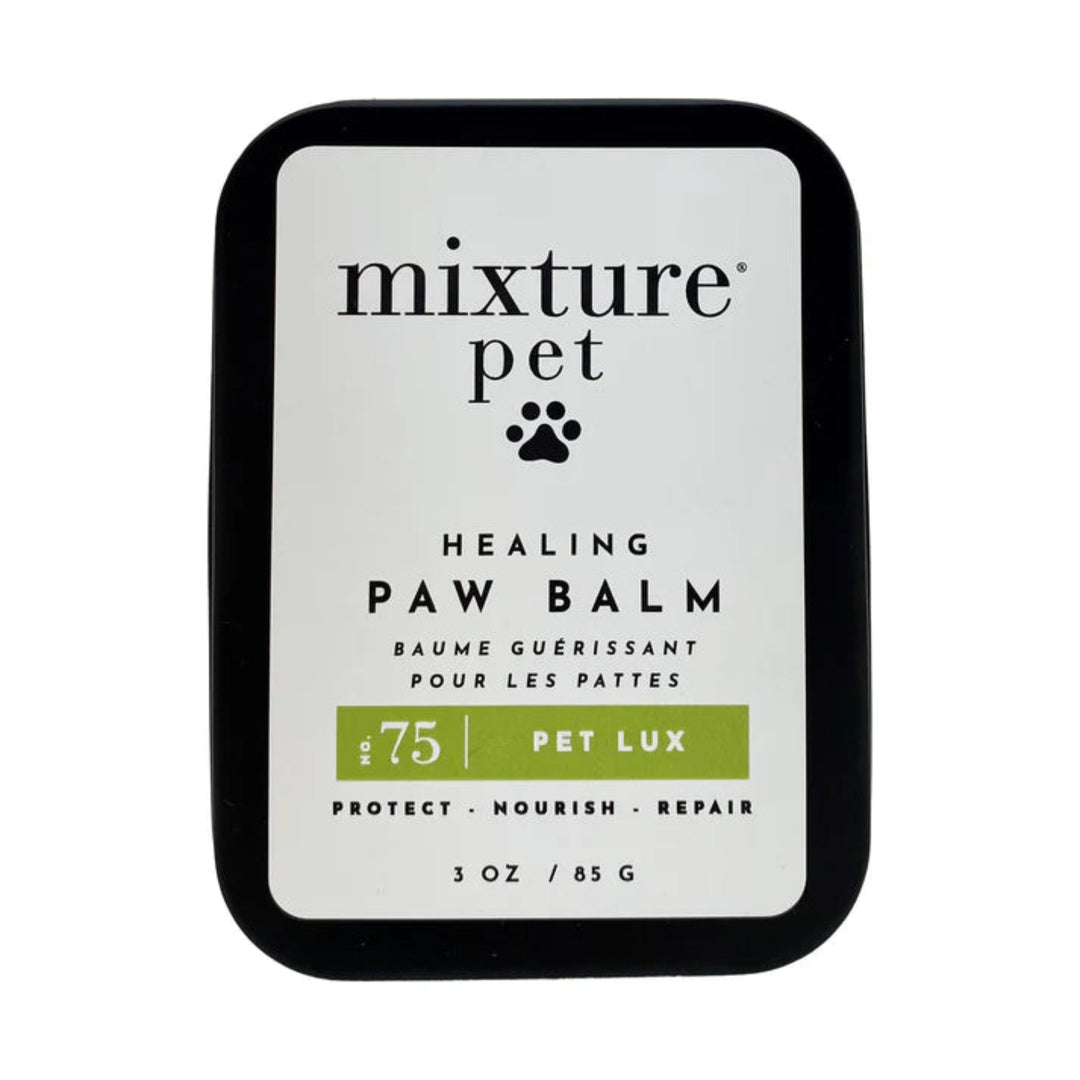 Mixture Pet Healing Paw Balm packaging on a white background