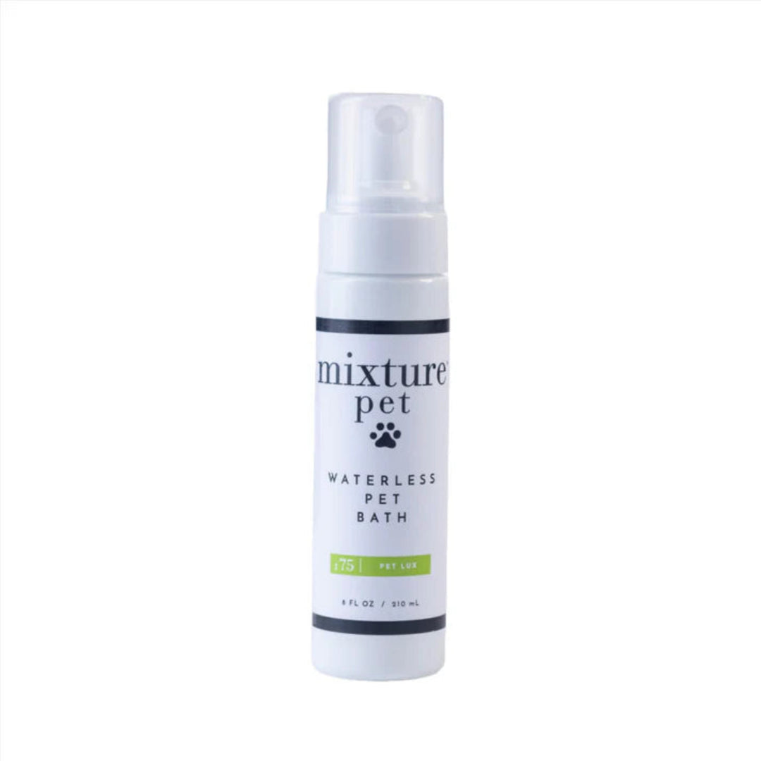 Bottle of Mixture Pet waterless pet bath on a white background