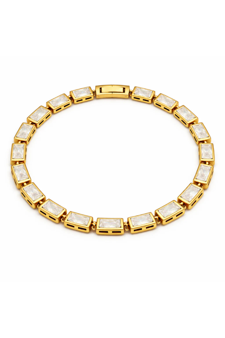 Ellie Vail Monroe Baguette Bezel Tennis Bracelet