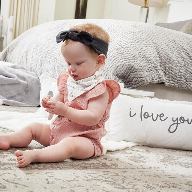 Grey Knotted Bow Headband