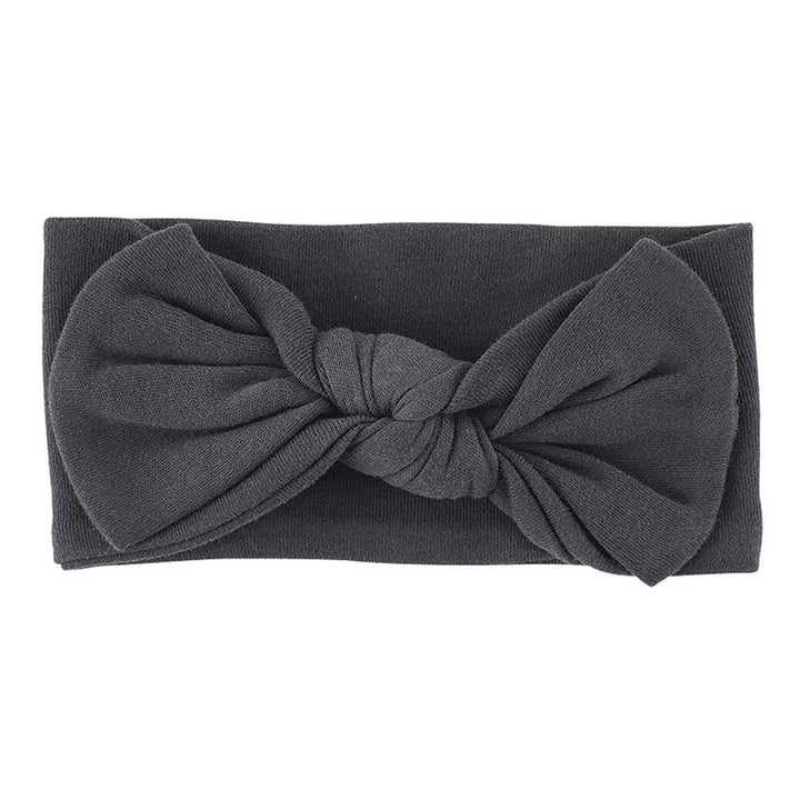 Grey Knotted Bow Headband