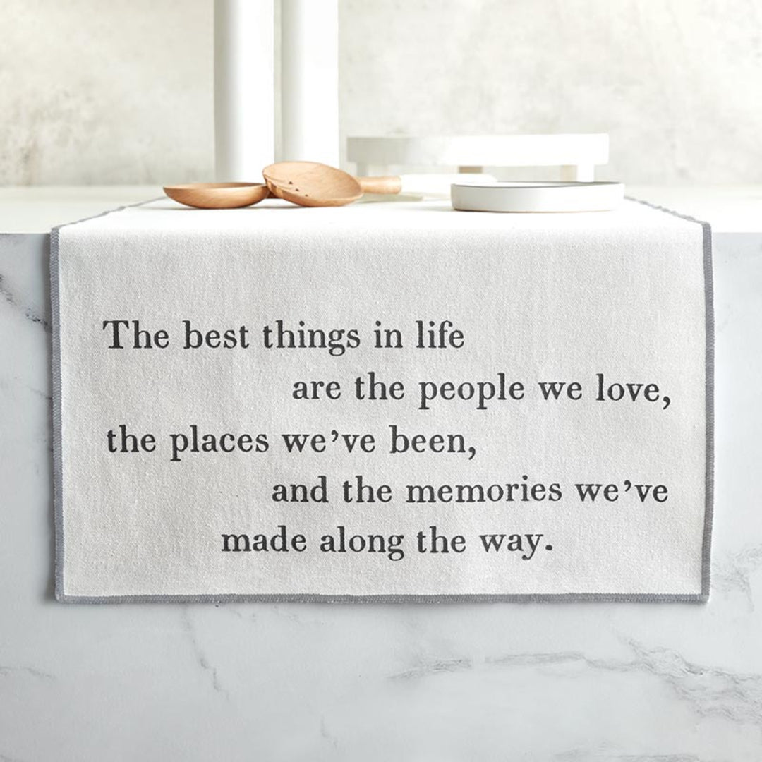 The Best Things In Life Table Runner