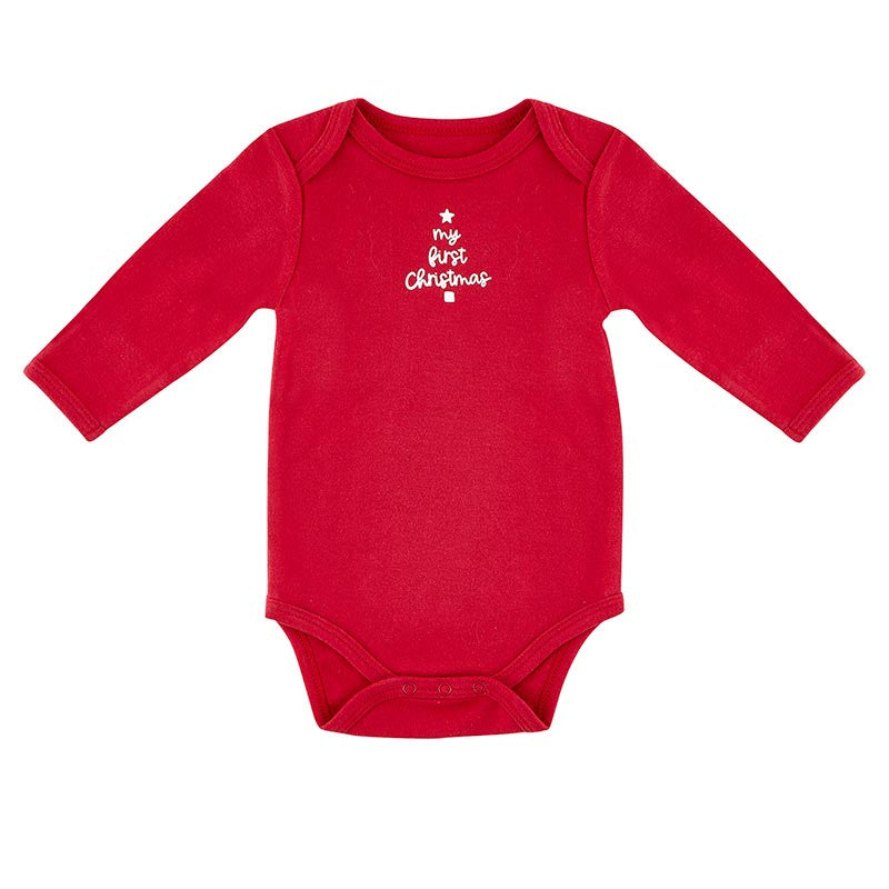 My First Christmas Long Sleeve Onesie