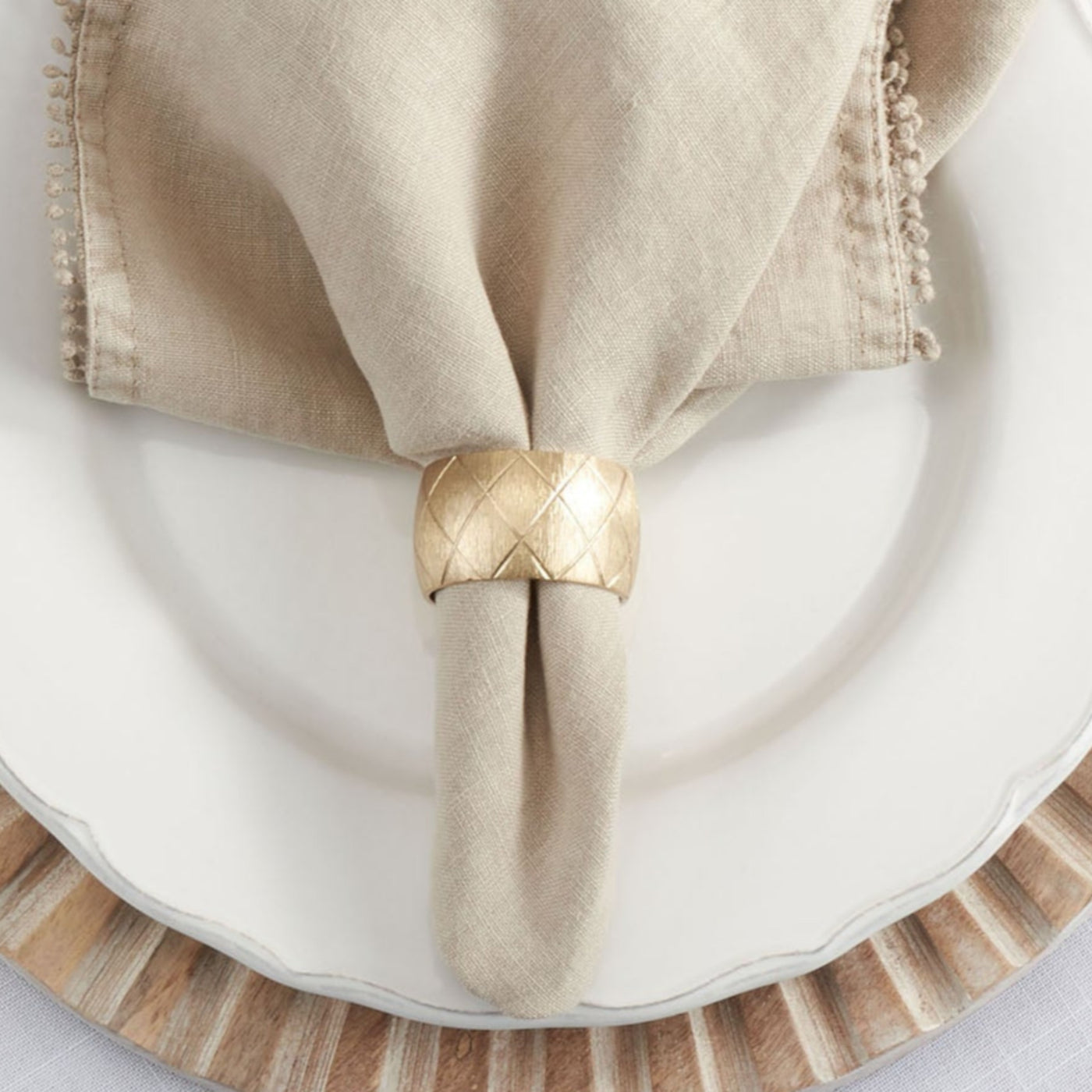 Gold Harlequin Napkin Ring