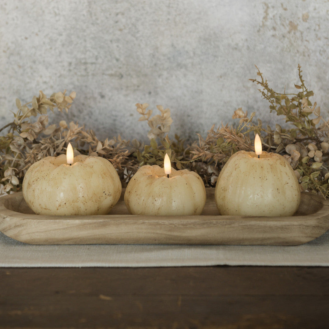 Flameless Short Pumpkin Candle