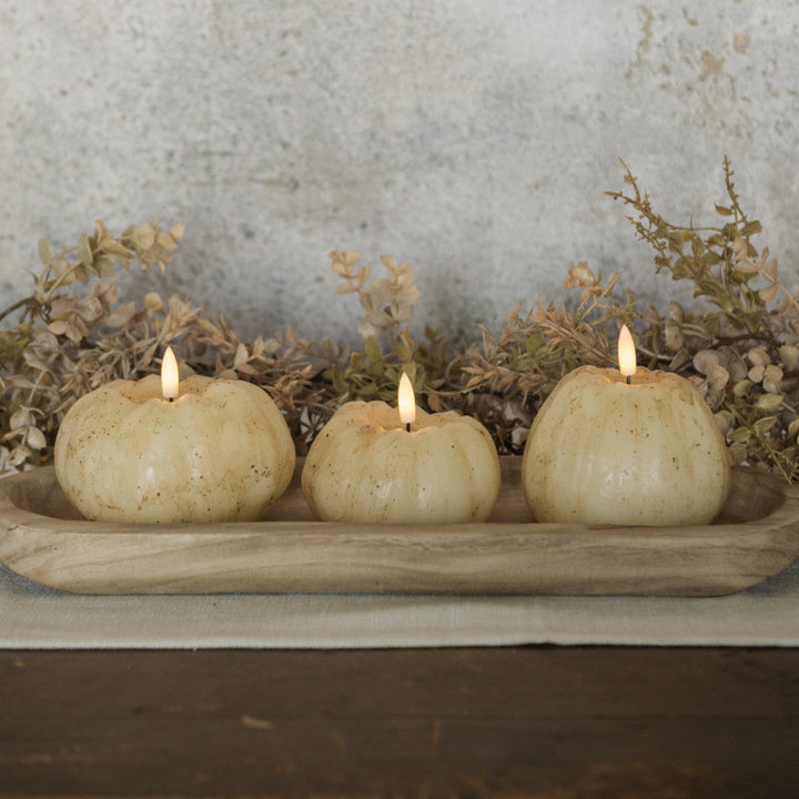 Flameless Short Pumpkin Candle