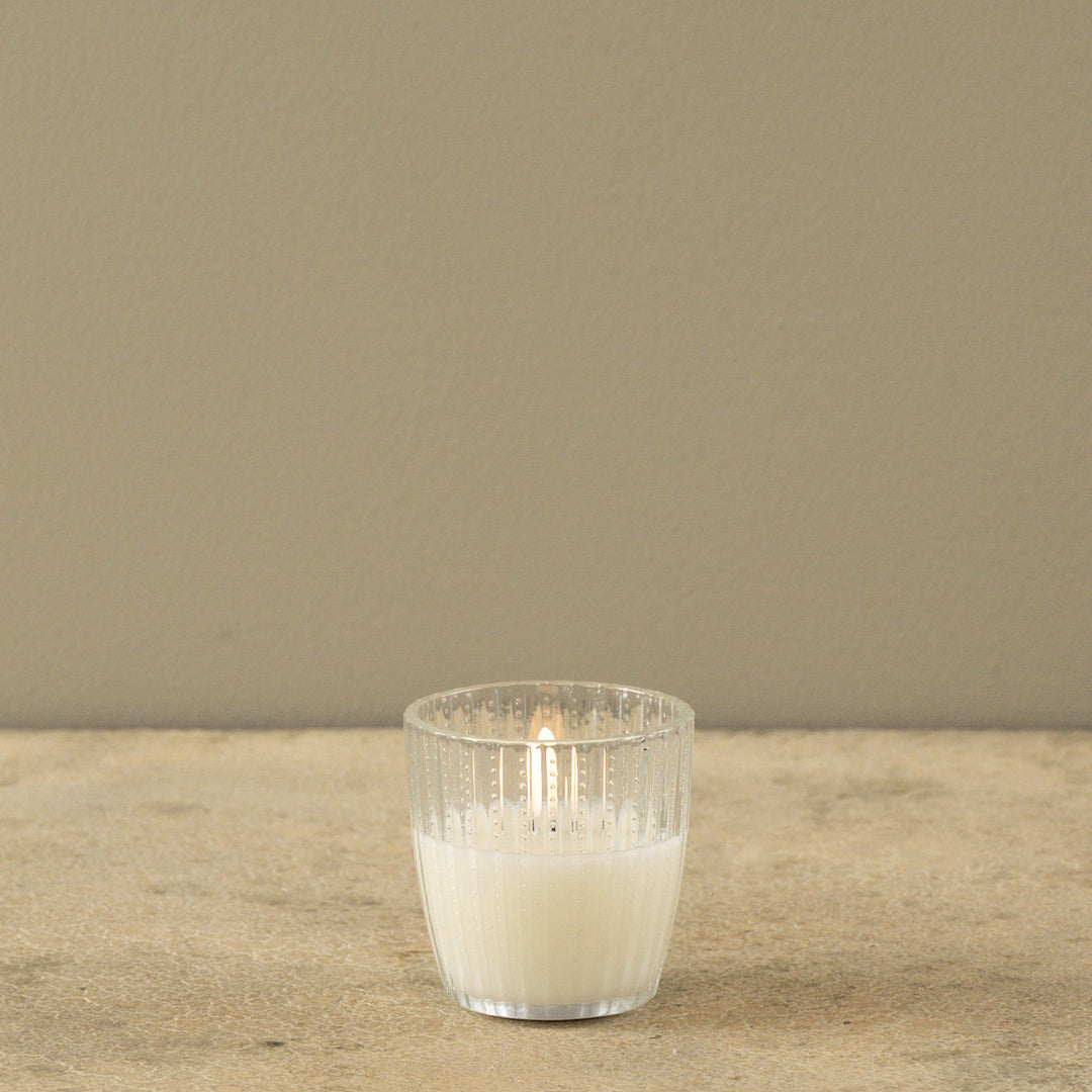 Small Beaded Glass Flame Candle