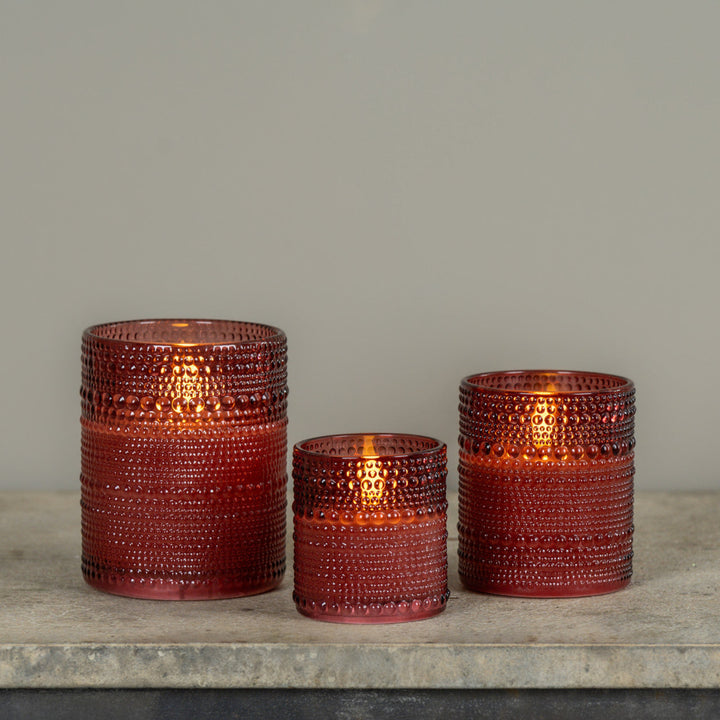 Colored Bubble Glass Flame Candle