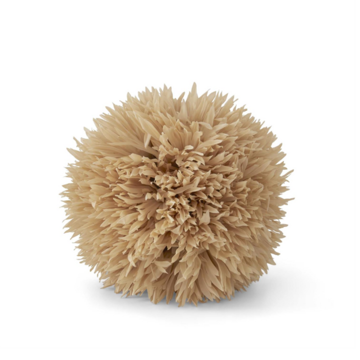 Beige textured ball on a white background