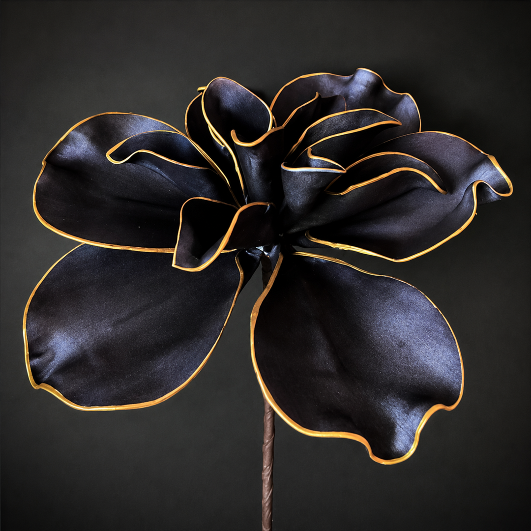Navy & Gold Foam Flower Stem