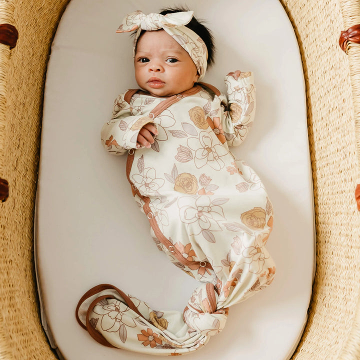 Ferra Newborn Knotted Gown