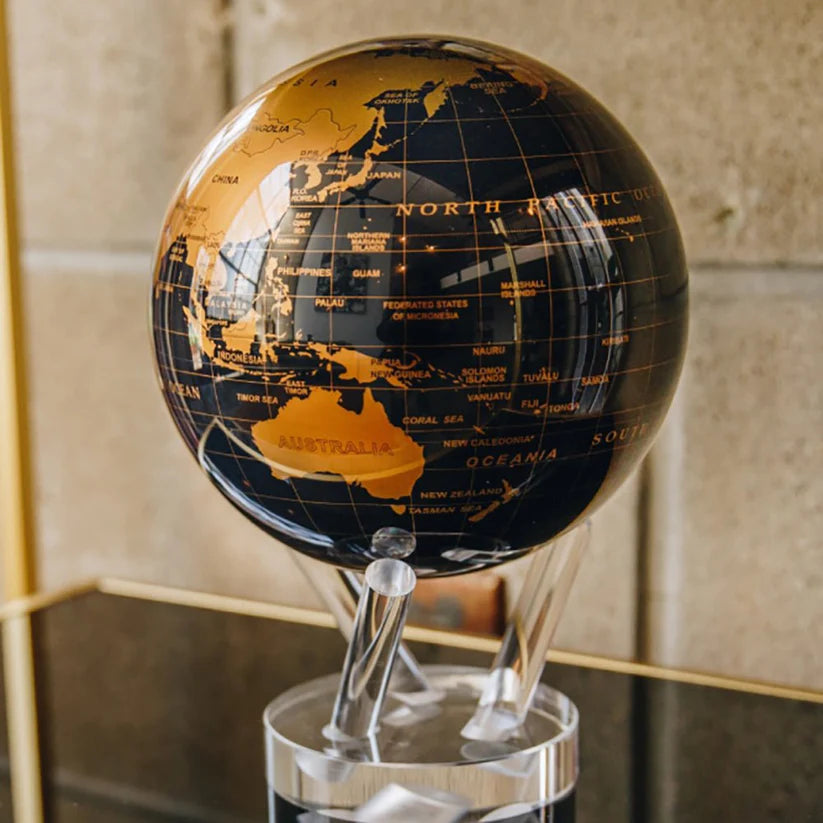 Black & Gold Mova Globe
