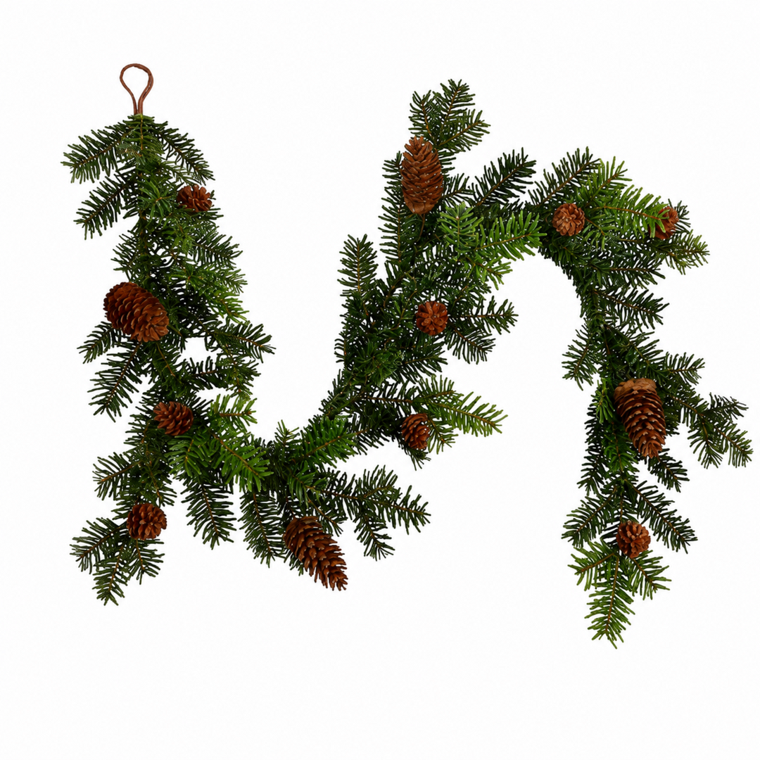 Noble Fir Pinecone Garland
